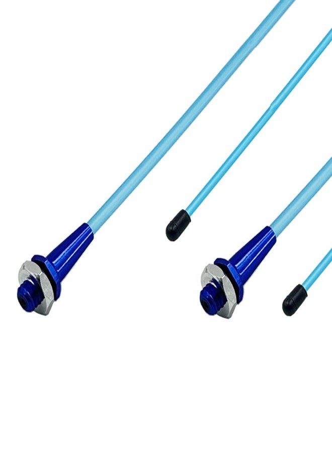 URIMPAVIDO 2PCS RC Boat Plastic Antenna Base Tube Sleeve with M6 Aluminium Antenna Base and Cap for RC Boat Ship Car Truck DIY Model Boat Building Accessories (Blue, 320mm Length) - Image 1